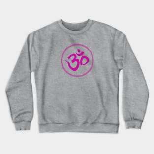 Spiritual Om Yoga Purple Meditation Symbol Crewneck Sweatshirt